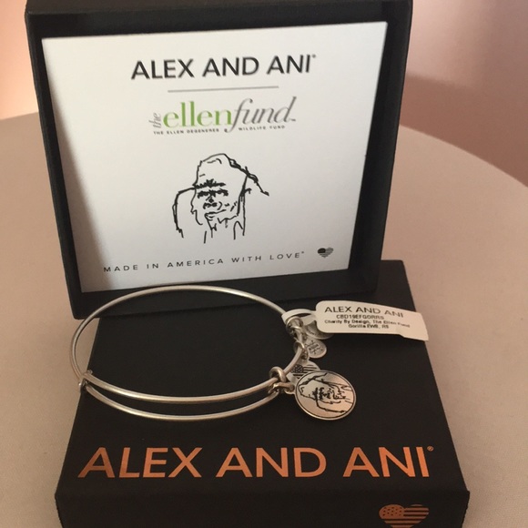 🆕Alex and Ani Ellen Fund Gorilla Bracelet & cards - Picture 2 of 8